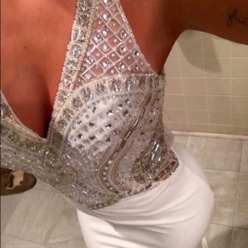 White tony bowls gown